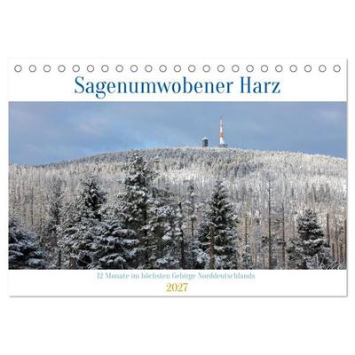 Sagenumwobener Harz (Tischkalender 2027 DIN A5 quer), CALVENDO Monatskalender