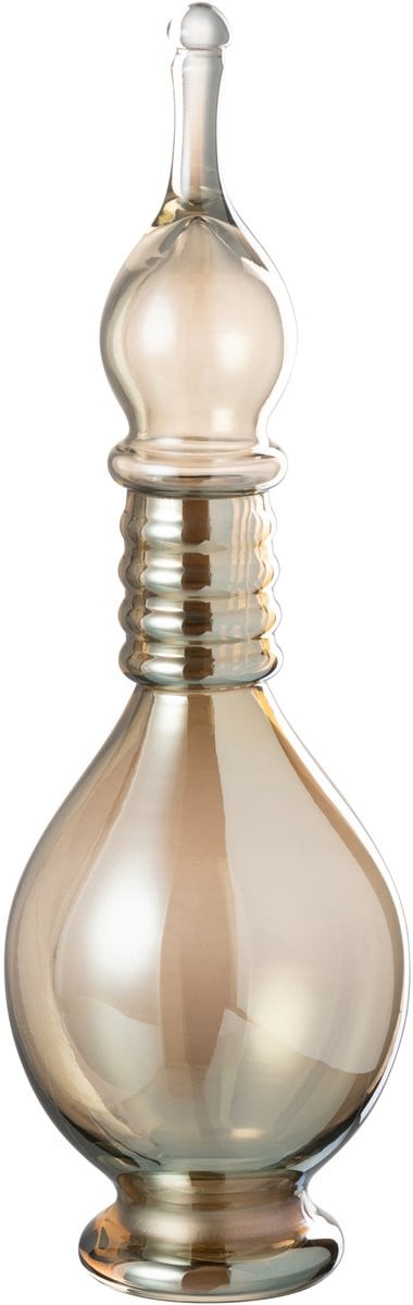 J-Line vaas met stop Joey beige glas medium