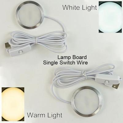 Combo Retail Shop Adjustable LED Lamp Kit, LED Light Parts, DIY Model Cold Warm Light, Hardware Without Lamp Shell warm Light silvery Shell
