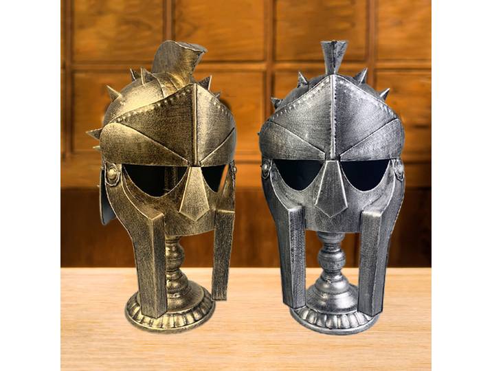 Casque de guerrier Sparta romain médiéval en fer rétro, modèle d'ornements, armure de samouraï, décoration nordique pour Bar, Restaurant, bureau, décoration