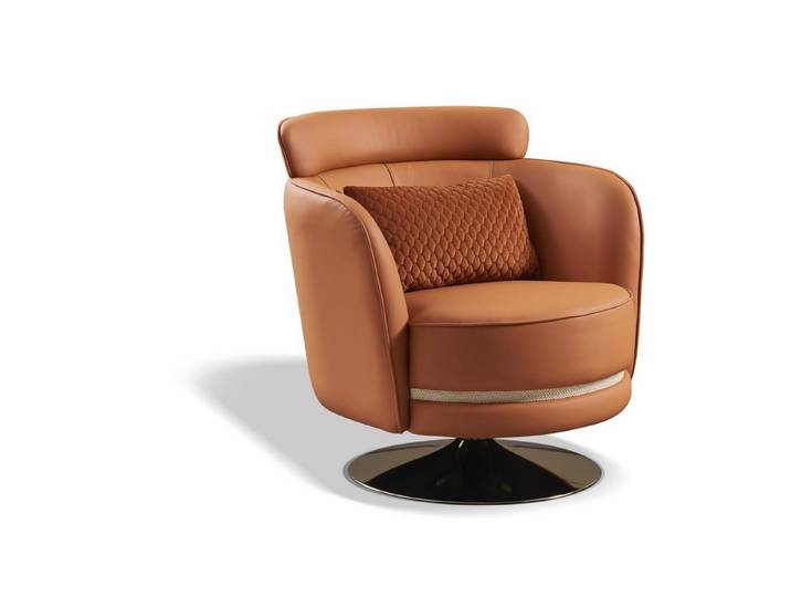 Xlmoebel Sessel Drehbarer Lederstuhl mit Polster für das Wohnzimmer (1-St., Drehbarer Lederstuhl), Made in Europa