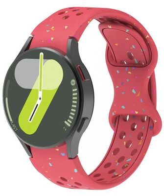 Everyday Crate Samsung Galaxy Watch 7 40mm 44mm Silicone Watch Band Eco Friendly Colorful Dots Replacement Strap red