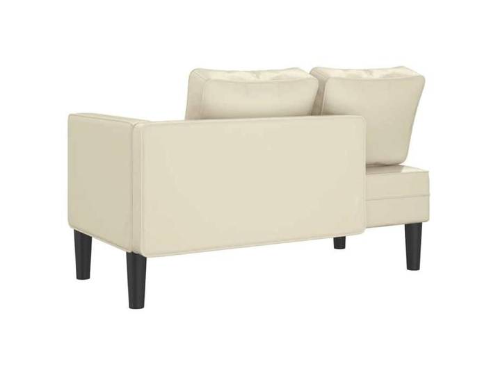 (SOLDES Février)Chaise longue confort(1 PLACES) - Meuble de salon Max. charge 110 kg moderne - avec coussins crème similicuir 116 5