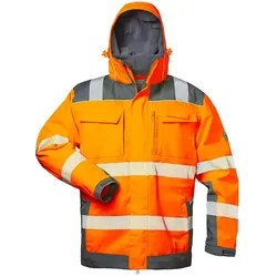 Warnschutz-Winterjacke 2in1 "NIKLAS"Orange/Grau - 4XL