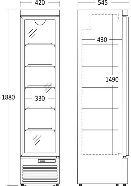 Scandomestic Scancool Displaykøleskab - Dc160bd