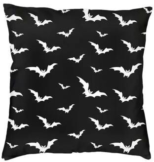 Uplift Picks Pastel Goth Pink Black Bat Pillow Cover For Spooky Home Decor 08 30x30 Cm