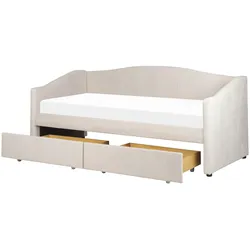 TAGESBETT mit Stauraum 90x200 cm Beige Vittel