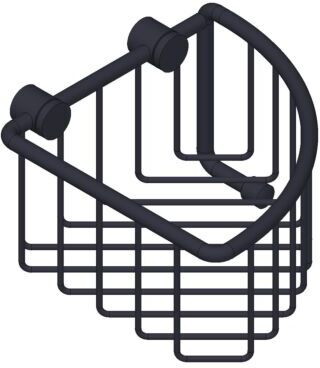 Giese GmbH Giese Uni-Set Duschkorb 30018-14 werkzeuglos abnehmbar, 1 Haken, Eckmodell, schwarz matt