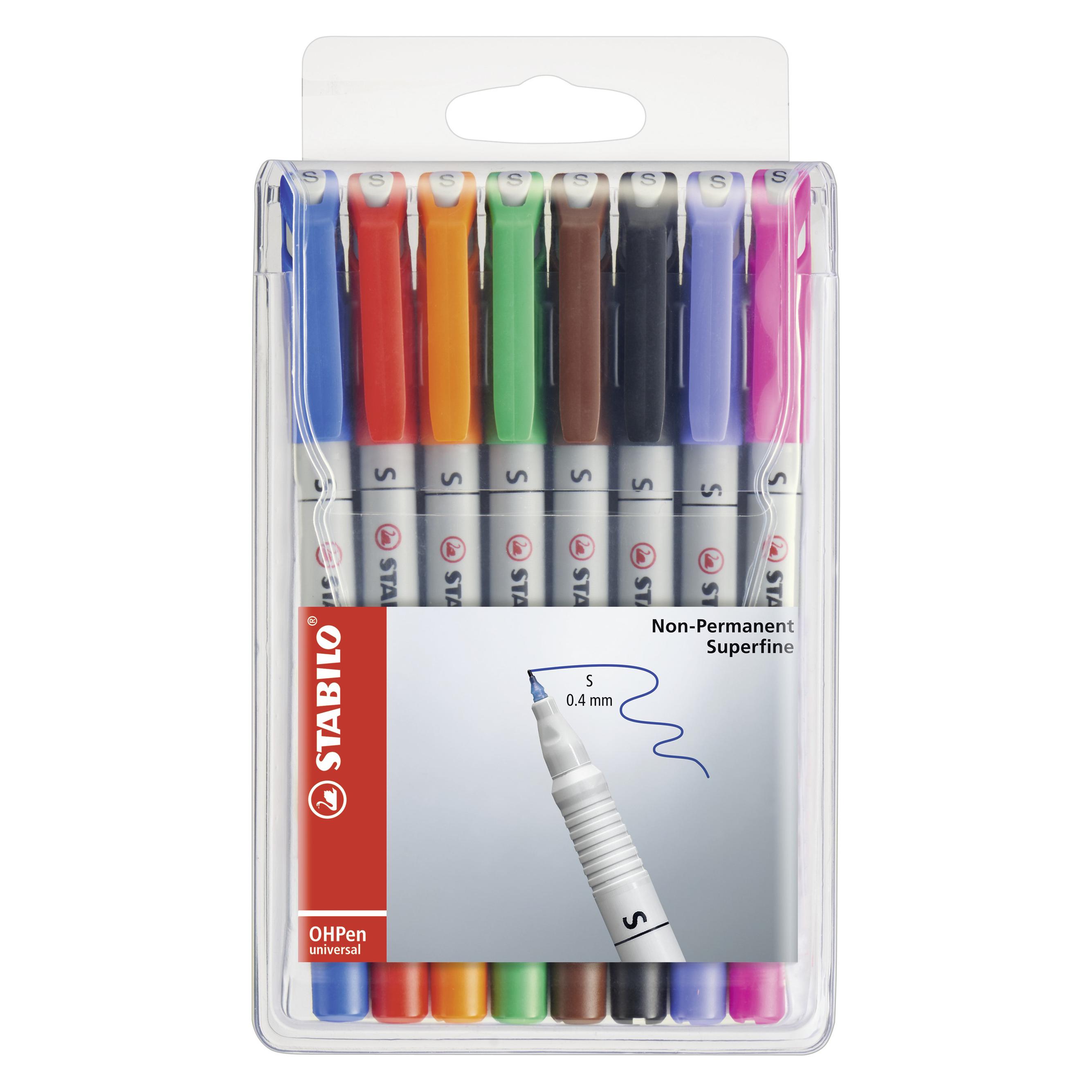 Stabilo OHPen universal Folienstift wasserlöslich (8x) (851/8)