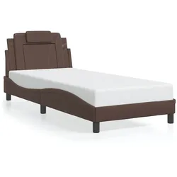 vidaXL Bettgestell "Viana" ohne Matratze Braun 80x200 cm Kunstleder