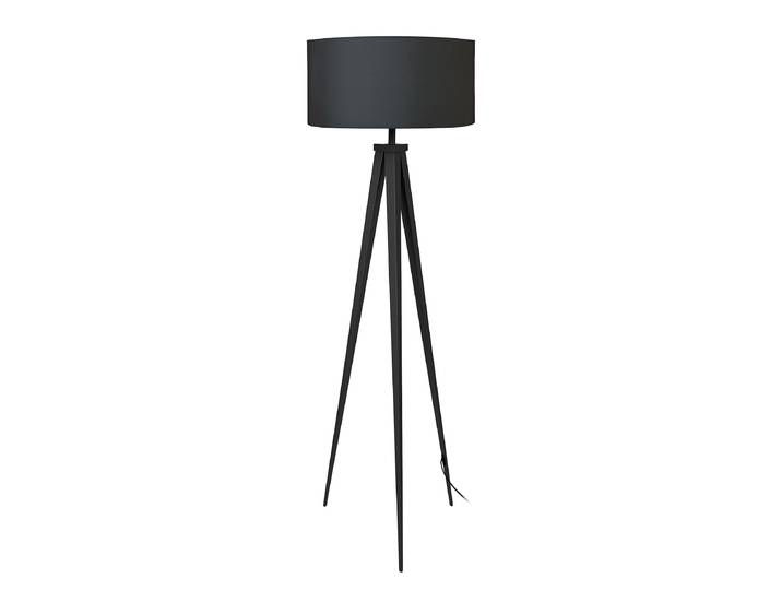Stehleuchte Meren 50 x 152 x 50cm Schwarz/Schwarz Mischgewebe E27