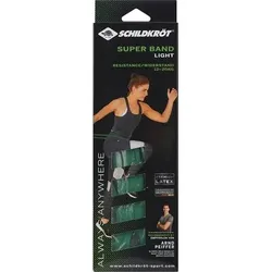 SCHILDKRÖT FITNESS Schildkröt Super Band Light, Premium Widerstandsbänder mit 12-20kg Widerstand, 21mm Breite, Grün, vielseitiges Mini-Fitnessstudio für zu Hause und unterwegs, 960226, Größe ONE SIZE in Schwarz Schwarz
