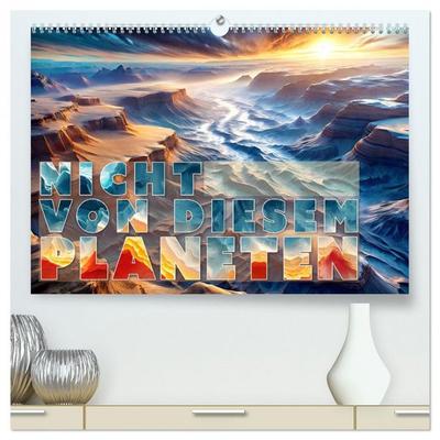 Nicht von diesem Planeten (hochwertiger Premium Wandkalender 2026 DIN A2 quer), Kunstdruck in Hochglanz