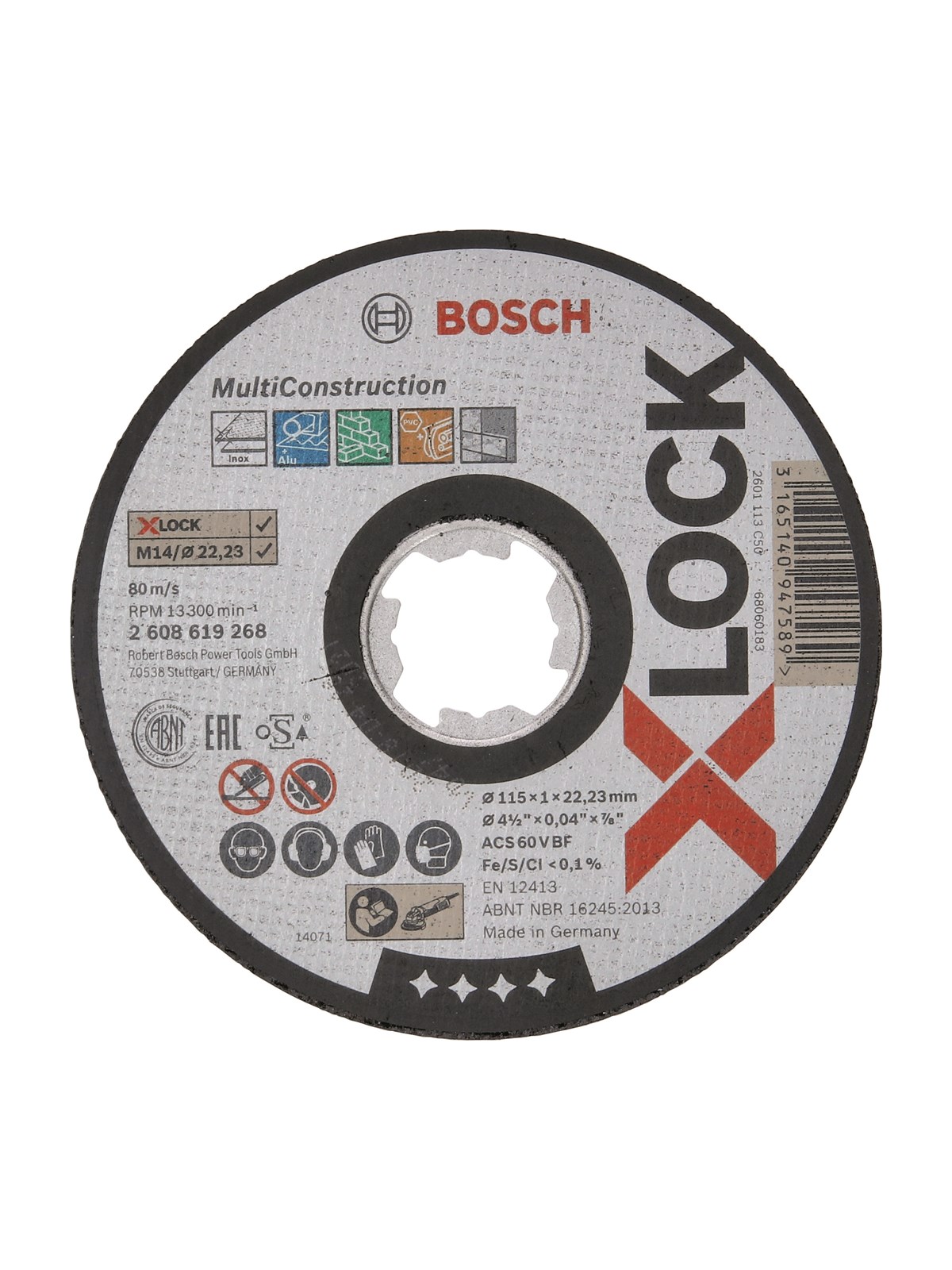 Bosch SKÆRESKIVE XL MULTICONSTR 115X1.0X22.2MM