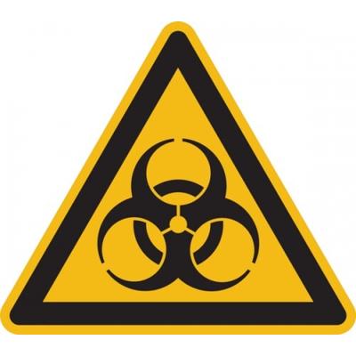König Werbeanlagen Warnschild, Warnung vor Biogefährdung W009 - ASR A1.3 (DIN EN ISO 7010) - 200x0.45 mm Aluminium geprägt