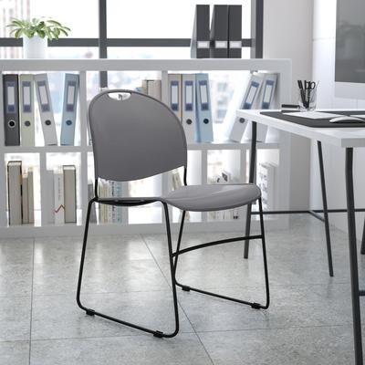 Flash Furniture Ultra-compact High-capacity Stacking Metal Chairs (Set of 5)