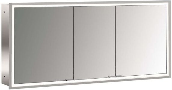 Emco prime Unterputz-Lichtspiegelschrank 949706397 1400x730mm, 3-türig, aluminium/weiss