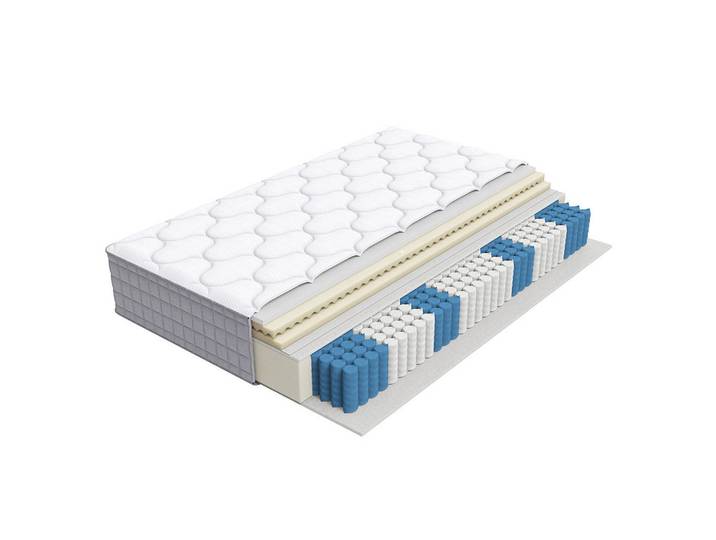 Komhtom Matratze 140x200cm - 25 cm hoch, 7-Zonen-Taschenfederkernmatratze, mit Taschenfederkernen, Weiß, Mode, 140x200 cm, Schlafzimmer, Matratzen