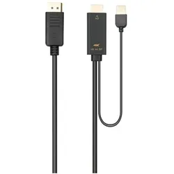 MicroConnect HDMI-DP-CON1 Videokabel-Adapter 1 m HDMI Typ A (Standard) DisplayPort Schwarz (1 m), Videokabel, Schwarz