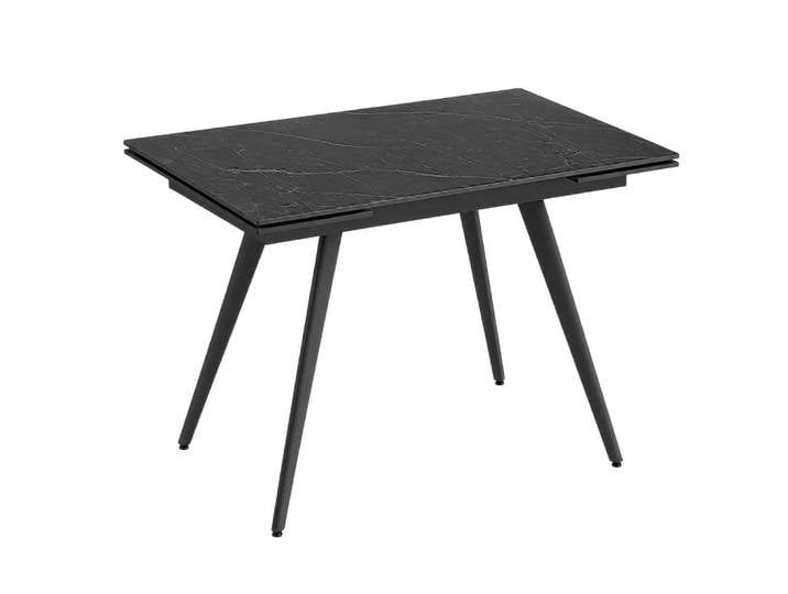Table céramique extensible marbre noir 120-180 cm