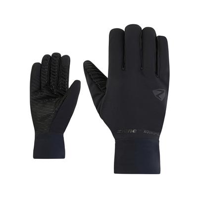 Multisporthandschuhe ZIENER "IVIDUROS-Z AQUASHIELD TOUCH", Gr. 8, schwarz, Materialmix, Handschuhe, wasserdicht, winddicht, atmungsaktiv, warm, TOUCH-Funktion
