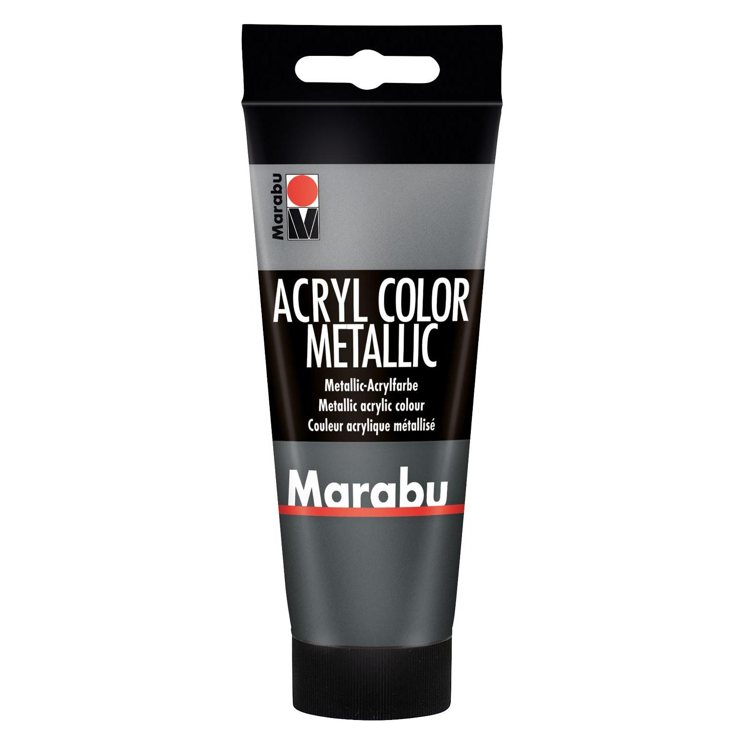 Marabu Acrylfarbe Acryl Color, 100 ml, metallic-anthrazit (100 ml) (12010050772)