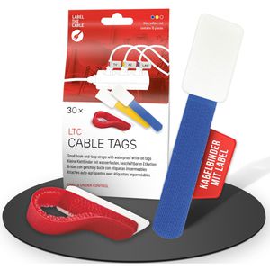 Label-the-cable Kabelbinder Cable Tags LTC 2630-30, 90 x 12mm, farbig, 30 Stück, mit Beschriftungsfeld