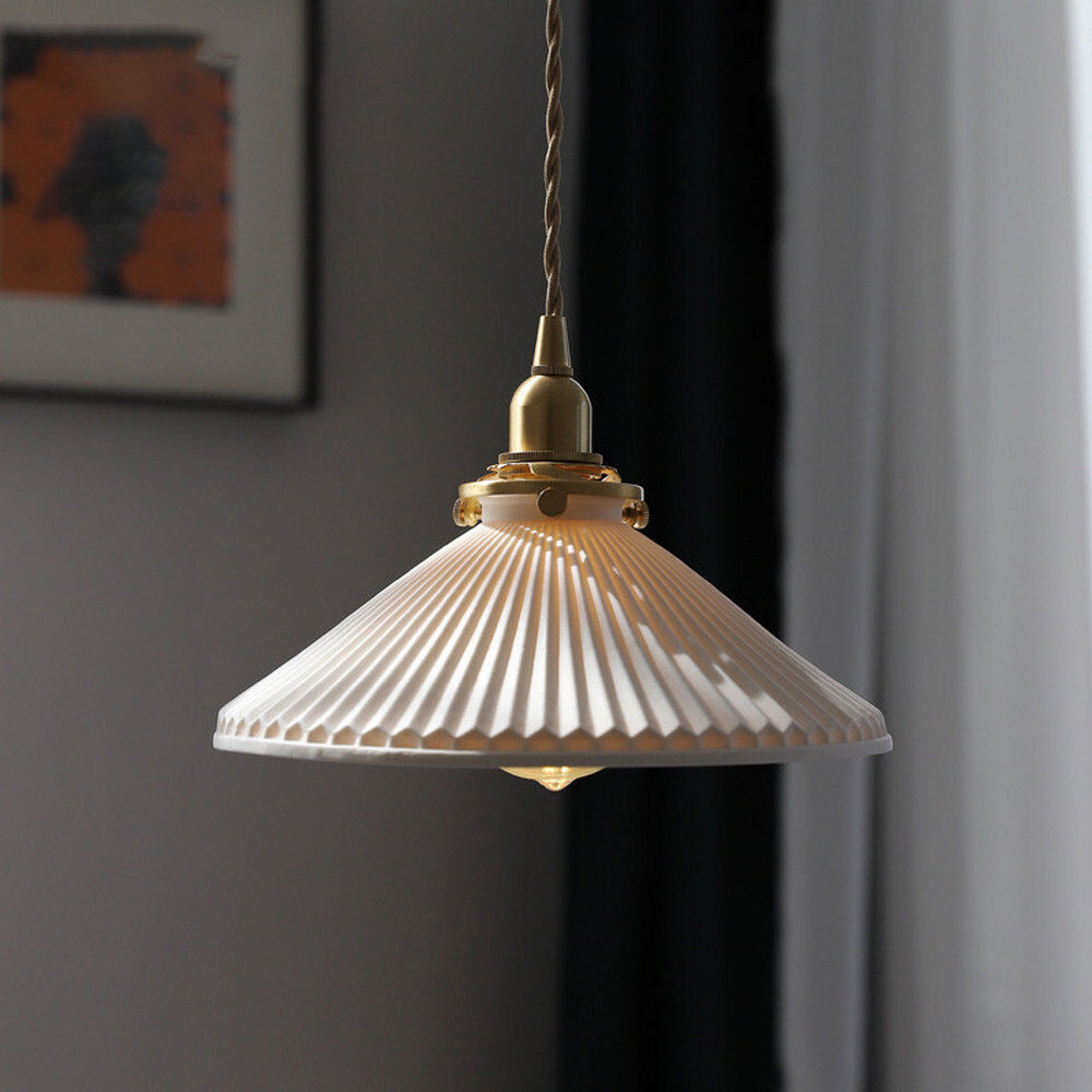 George Oliver 1 - Light Brass Pendant Brass 9cm H X 23cm W X 23cm D