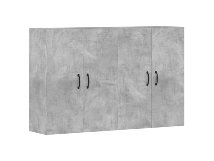 HGFDVCMR 2er Set Wandschrank Betongrau Holzwerkstoff 69,5x34x90 cm Platzsparende Hängeschränke fürs Wohnzimmer: Viel Stauraum durch Wandmontage oder als kompakter Sideboard-Aufsatz.