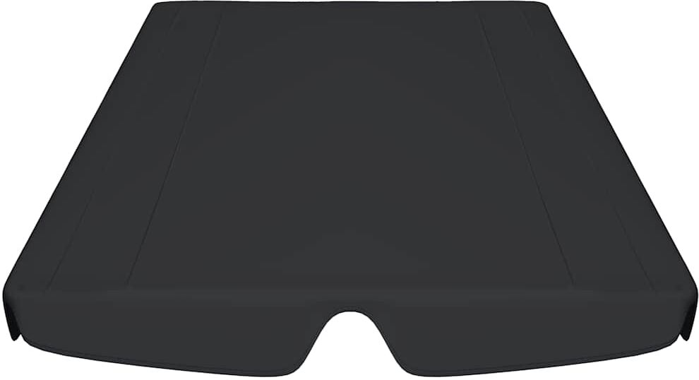 vidaXL Toit de rechange de balançoire noir 188/168x145/110 cm