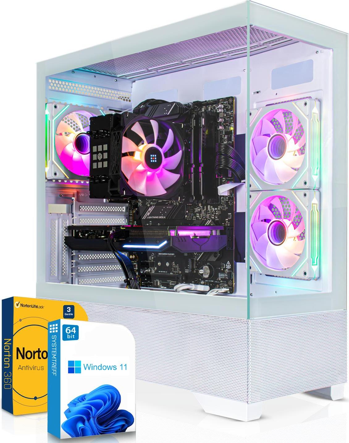 SYSTEMTREFF Gaming PC - Ryzen 7 5800XT - AMD Radeon RX 9070 16GB - 32GB DDR4 - 1TB NVMe - Windows 11 Pro - Desktop