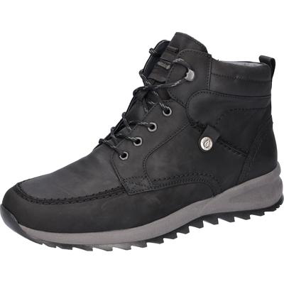 Winterboots WALDLÄUFER "HELLE", Herren, Gr. 10,5 (45), Lammfell, schwarz, Nubukleder, Schuhe Winterboots, mit Lammfellfutter, H-Weite