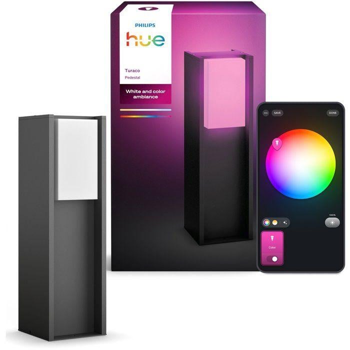 Philips Hue Turaco tuinboring met verlichting, antracietgrijs, IP44, wit en kleurrijk LED-licht, 1100 lumen