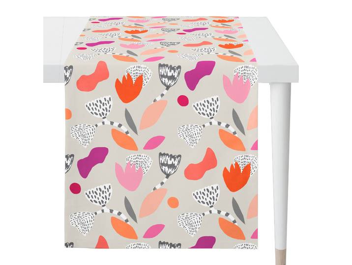 home24 Tafelloper 3807 48 x 0 x 140cm grijs/grijs