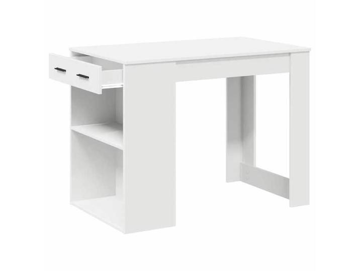 Table cuisine CLOUD Blanc Bureau/Table - 1/2 personnes - avec tiroir et étagère blanc bois d'ingénierie tt56