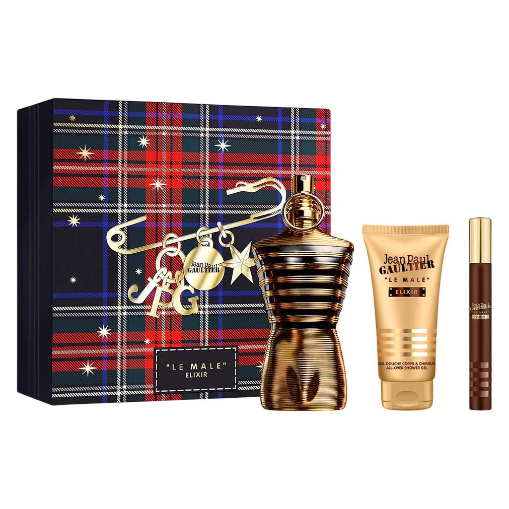 Gaultier Le Male Elixir Eau De Parfum 125ml Eau De Parfum 10ml Shower Gel 75ml (Parfum Set) (511316)