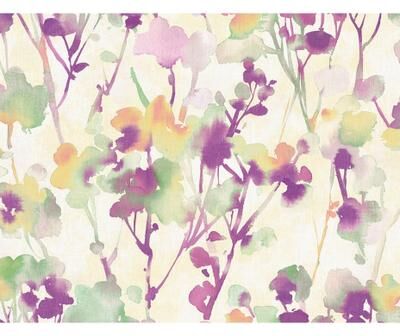 Seabrook Designs Faravel Watercolor Botanical Unpasted Wallpaper