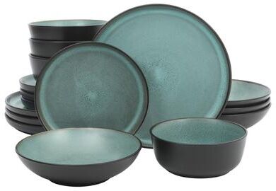 Gibson Elite Tribeca Loft 16-Piece Dinnerware Set - Modern Rustic Tableware for 4, Dishwasher & Microwave Safe