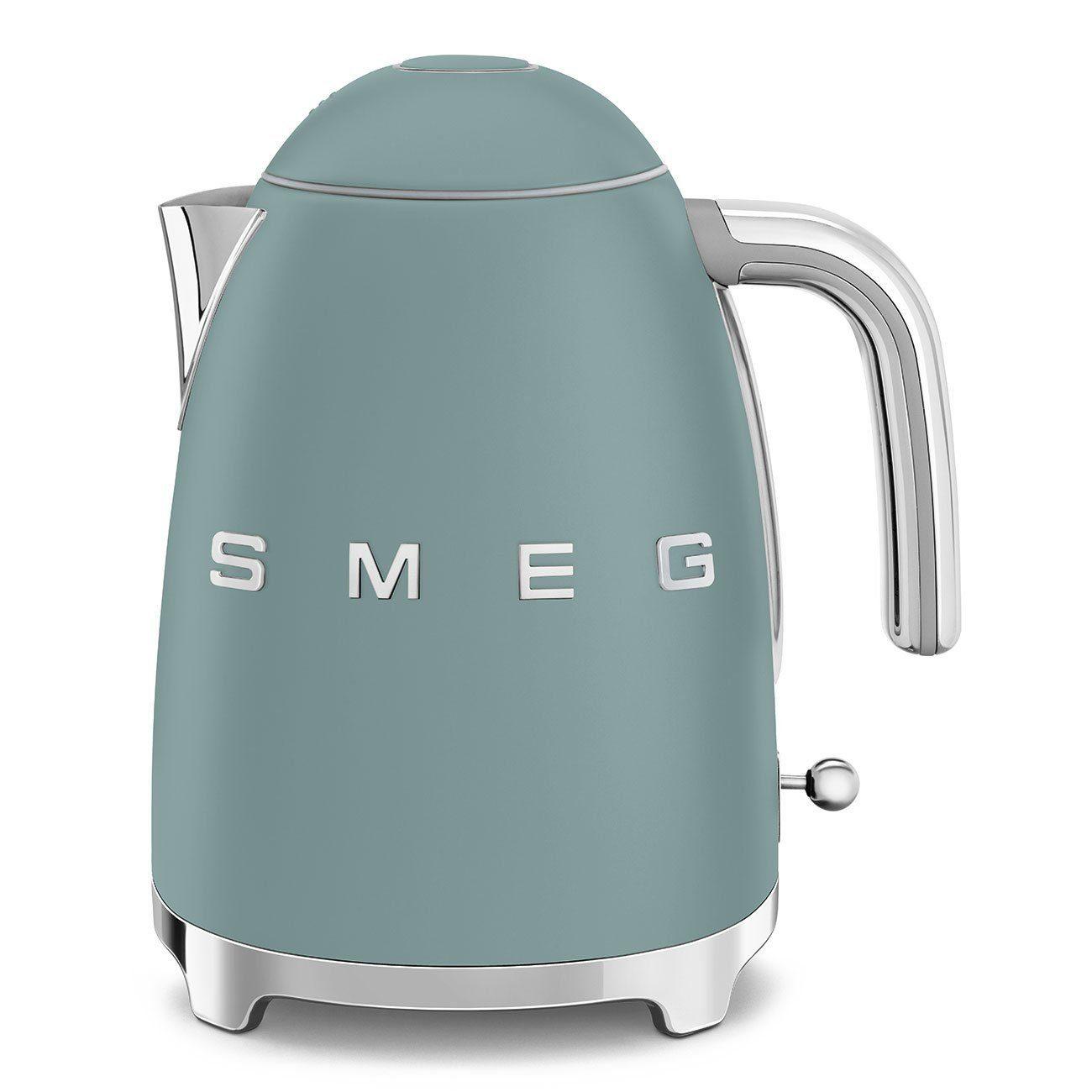 SMEG Wasserkocher Edelstahl 1,7 L Fassung, 2400 W, Wasser Kocher, 2400,00 W, 360° Basis, BPA- Frei, elektrischer - Emerald Grün