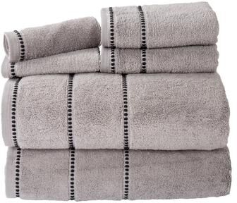Windsor Home Lavish Home 6-Piece Quick Dry Bath Towels Set - 100% Cotton Towel Set for Bath, Gym, and Spa
