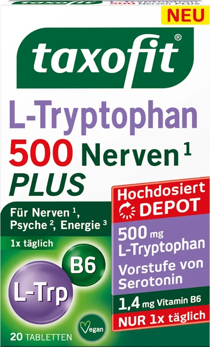 Taxofit L-Tryptophan 500 Tabletten 20 St