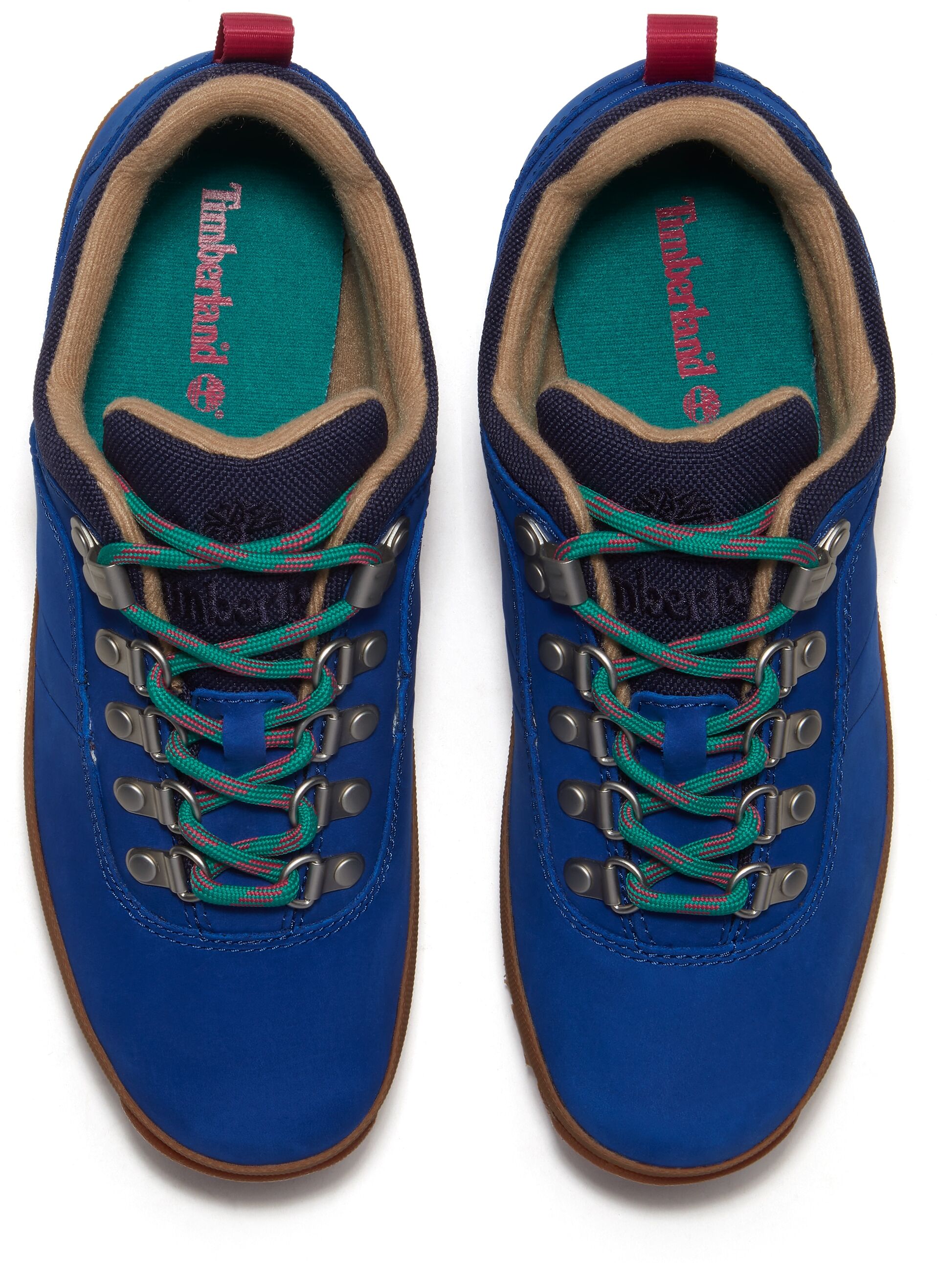 Schnürboots TIMBERLAND "EURO HIKER - LOW LACE UP SHOE", Damen, Gr. 38, bright blau, Leder, Schuhe Schnürboots bright blau 38