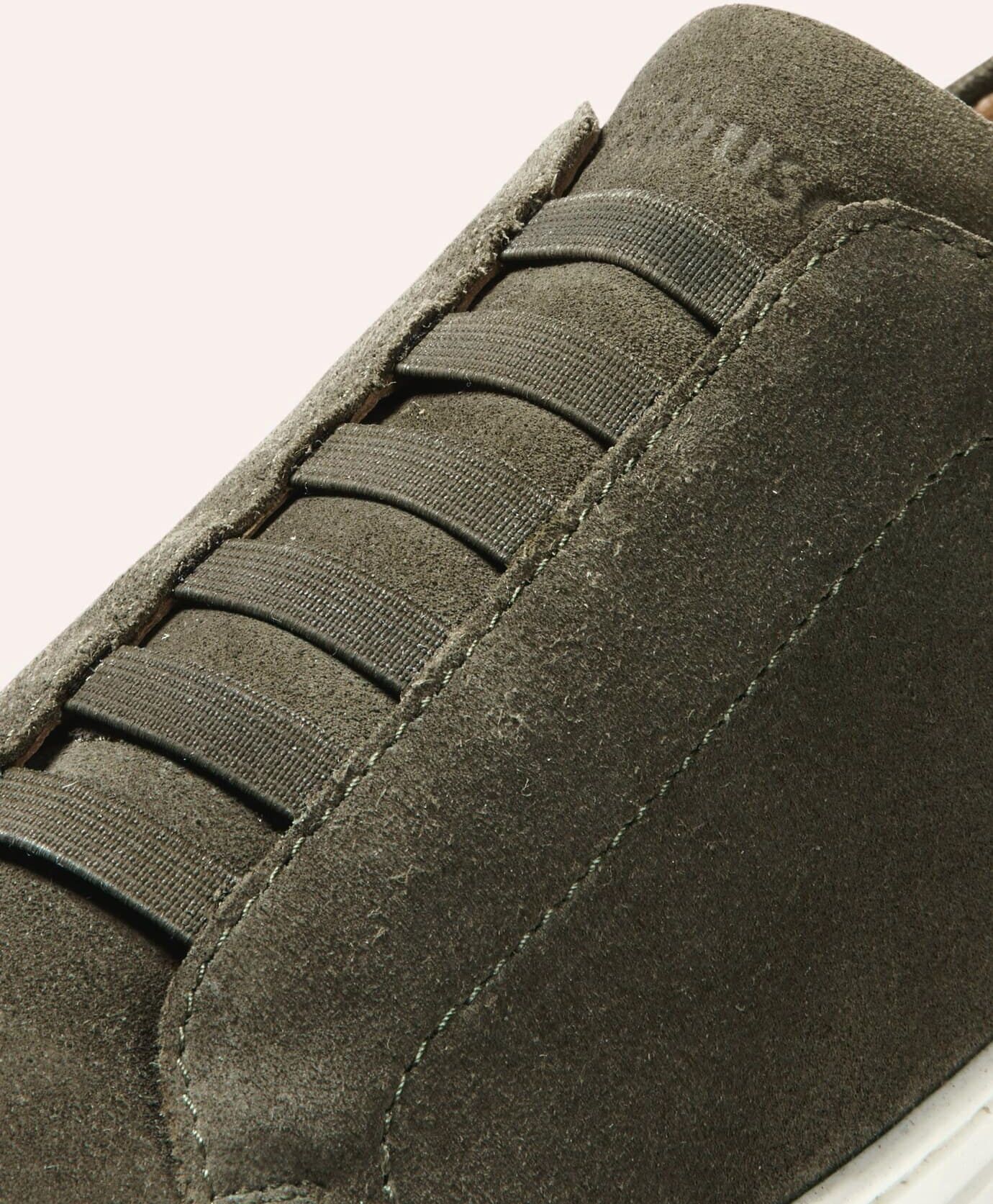 Walbusch Smart Casual Sneaker, noch offen: Größenlauf, Farbe Grün, 40, ohne Schnüren atmungsaktives Lederfutter Herren