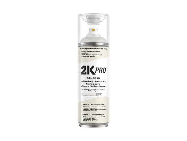 2K Pro Farbsprühdose 400ml Ral9010 Reinweiss