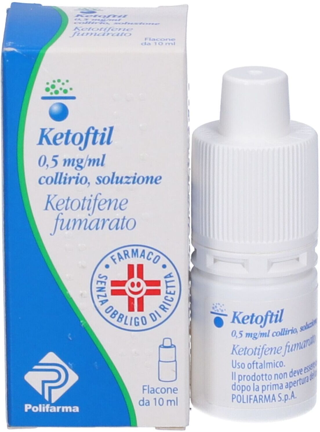 POLIFARMA SpA Ketoftil 0,05%, Collirio Soluzione, 10 ml