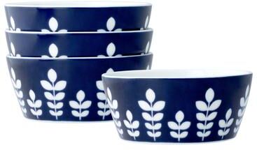 "Noritake Bluefjord Set of 4 Fruit Bowls, 5-1/2"", 15 oz."