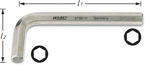Hazet Innen-Sechskant Winkelschraubendreher 7mm