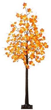 Nearly Natural 6-ft Pre-Lit Minimalist Autumn Maple Artificial Fall Tree - Green
