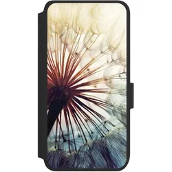 Nivocase Klapphülle für Samsung Galaxy S25 Handyhülle aus Kunst Leder NIVOflip schwarz Blumen Fotografie (Samsung Galaxy S25), Smartphone Hülle, Schwarz