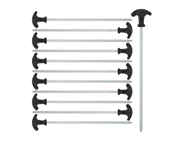Schraubhering 12er-Set Schwarz-Silber